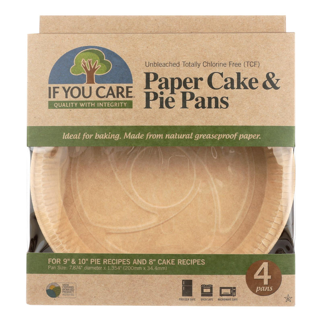 If You Care Pie Baking Pans - Paper Cake - Case Of 6 - 4 Count - Maras Green